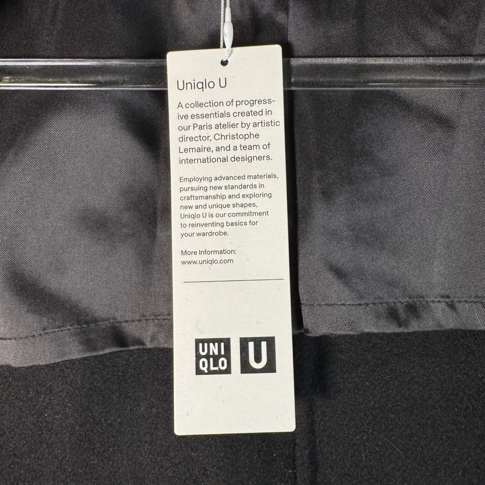 Uniqlo U Lemaire‎ Wool Blended Tailored Jacket Black Large Mens Blazer Coat NEW